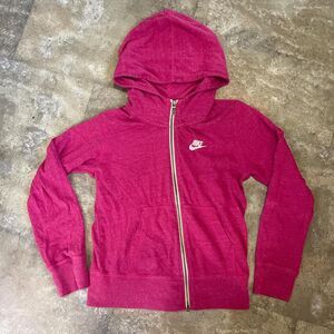 nike vintage 2000s y2k pink zip up with logo